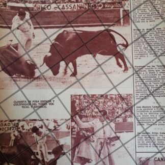 AFICHE ANTIGUO EL TORERO JORGE LUIS BERNAL 1954