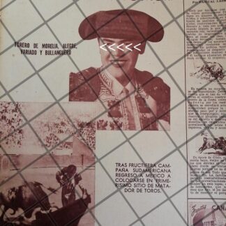AFICHE ANTIGUO TORERO JOSE ANTONIO MORA EL CHATO 1954