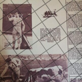 AFICHE ANTIGUO INICIOS DEL TORERO CHANO CONTRERAS JR. 1953