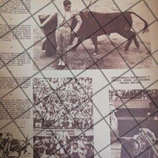 AFICHE ANTIGUO TORERO FERMIN RIVERA SR. 1954