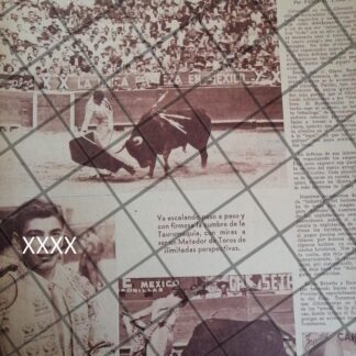 AFICHE ANTIGUO TORERO ALFREDO LEZAMA. 1950s