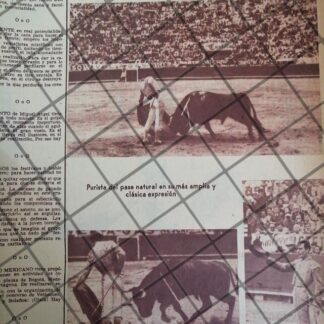 AFICHE ANTIGUO TORERO. HUMBERTO MORO TREVIÑO. 1950s