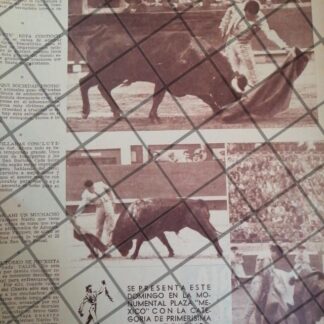 AFICHE ANTIGUO TORERO. JUAN SILVETI REYNOSO. 1950s