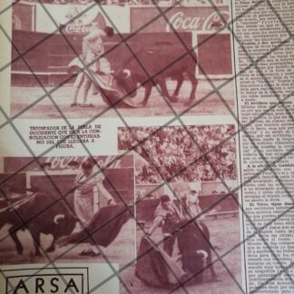 AFICHE ANTIGUO TORERO. MANOLO BARBOSA. 1950s