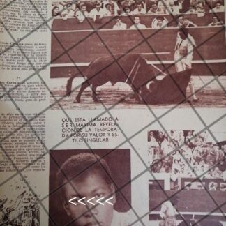 AFICHE ANTIGUO TORERO. RAFAEL SANTACRUZ (PERU) 1954