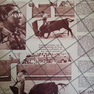 AFICHE ANTIGUO TORERO. FERNANDO DE LOS REYES "EL CAYAO" 1954