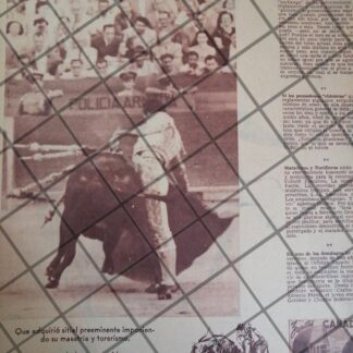 AFICHE ANTIGUO TORERO. JESUS CORDOBA 1953