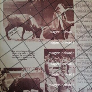 AFICHE ANTIGUO DEBUT DE LA TORERA JUANITA APARICIO 1953