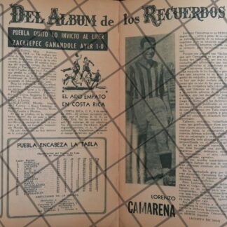 AFICHE RETRO FUTBOLISTA LORENZA CAMARENA Y MAS 1963