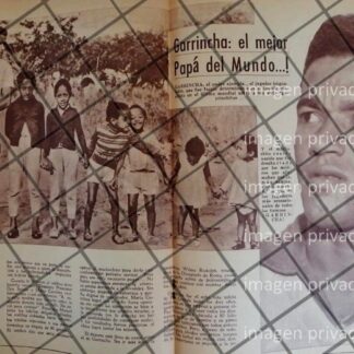 AFICHE RETRO FUTBOLISTA MANUEL DOS SANTOS "GARRINCHA" 1963