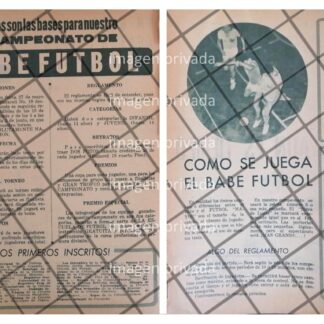 AFICHE RETRO CAMPEONATO "BABE FUTBOL" 1963 /RARO 4