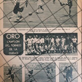 AFICHE RETRO CLUB ORO DE JALISCO, CAMPEON 1963. FUTBOL