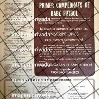 AFICHE RETRO CAMPEONATO "BABE FUTBOL" 1963 /RARO 2