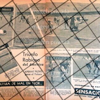 AFICHE RETRO FUTBOL COPA MEXICO 1963 AMERICA Vs MORELIA