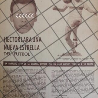 AFICHE RETRO FUTBOLISTA HECTOR LARA RUIZ 1963 ZACATEPEC