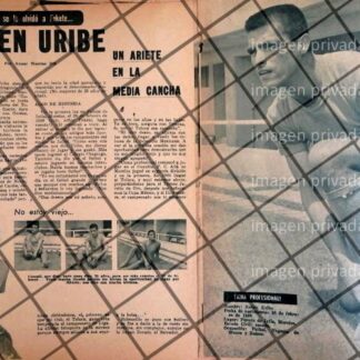 AFICHE RETRO FUTBOLISTA. RUBEN URIBE 1963