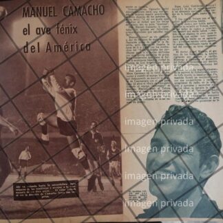 AFICHE RETRO FUTBOLISTA. MANUEL CAMACHO MELENDEZ 1963