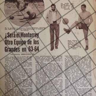 AFICHE RETRO LOS RAYADOS DE MONTERREY 1963 FUTBOL