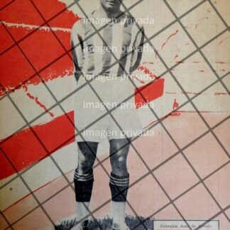 AFICHE RETRO FUTBOLISTA. HILARIO LOPEZ "EL MOCO" 1963