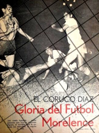 AFICHE RETRO FUTBOLISTA. EL CORRUCO DIAZ 1963