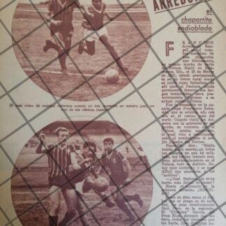 AFICHE RETRO FUTBOLISTA PANCHO ARREDONDO 1963 CHAPARRITO