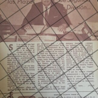 AFICHE RETRO GENARO PEREZ GONZALEZ 1963 FUTBOL