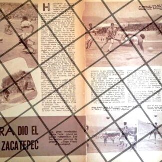 AFICHE RETRO PARTIDO ZACATEPEC Vz POZA RICA 1955
