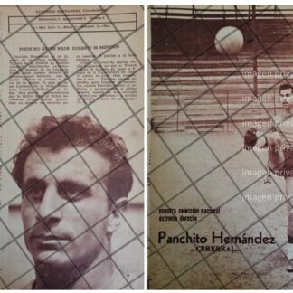 AFICHE RETRO FUTBOLISTA. PANCHITO HERNANDEZ, 1955