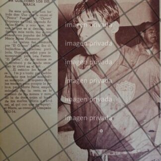 AFICHE RETRO FUTBOLISTA. HECTOR HERNADEZ "EL CHALE",1955