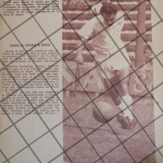 AFICHE RETRO FUTBOLISTA. RAUL ARELLANO, LA PINA 1955