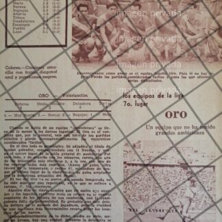 AFICHE RETRO CLUB DE FUTBOL ORO 1955