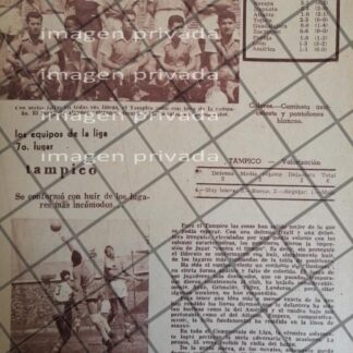 AFICHE RETRO EL CLUB TAMPICO 1955 /FUTBOL