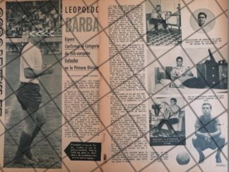 AFICHE RETRO FUTBOLISTA LEOPOLDO BARBA CORTES 1963