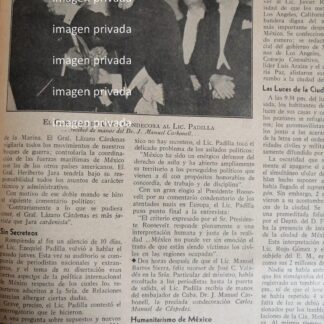 AFICHE RETRO. EZEQUIEL PADILLA PEÑALOZA CONDECORADO 1942