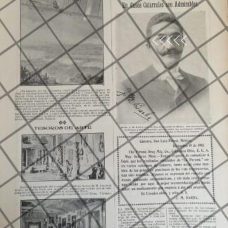 CARTEL ANTIGUO TONICO LA PERUNA Y EL DR. J.M. BARBA 1907