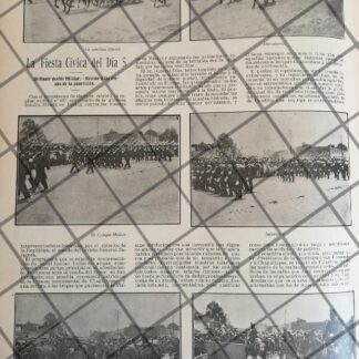 AFICHE ANTIGUO DESFILE MILITAR POR 5 DE  MAYO, 1907