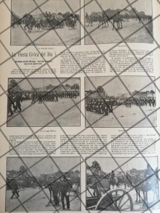 AFICHE ANTIGUO DESFILE MILITAR POR 5 DE MAYO, 1907