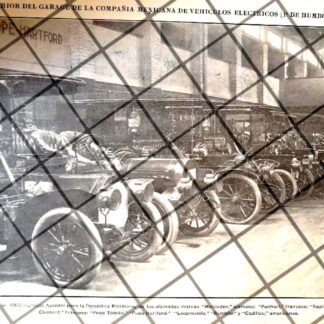 CARTEL ANTIGUO AGENCIA DE AUTOS ELECTRICOS 1907 D.F