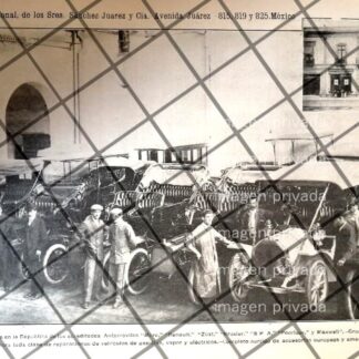 CARTEL ANTIGUO AGENCIA AUTOMOTRIZ SANCHEZ JUAREZ CIA 1907