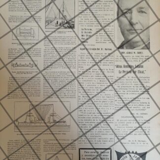 CARTEL ANTIGUO TONICO LA PERUNA Y GEORGE W. HONEY 1907