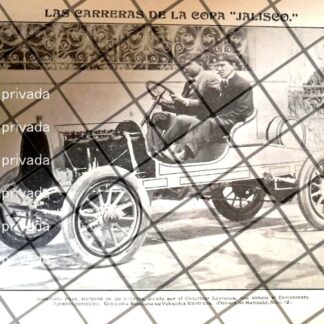 PUBLICIDAD ANTIGUA AUTOS POPE HARTFORD 1907 COPA JALISCO