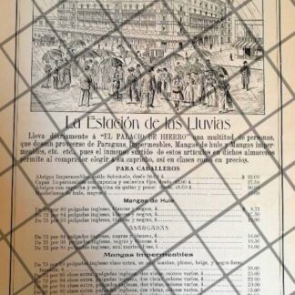 CARTEL PUBLICITARIO ANTIGUO EL PALACIO DE HIERRO 1907 -76
