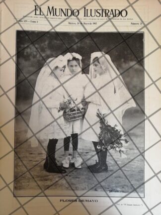 PORTADA ANTIGUA 1907 ARTE FOTOGRAFICO. FLORES DE MAYO