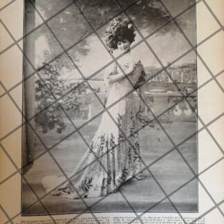 CARTEL PUBLICITARIO ANTIGUO VESTIDOS CASA DE MODAS PASCAUD