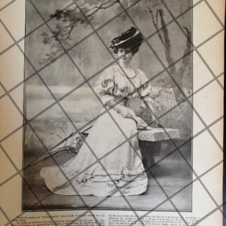 CARTEL PUBLICITARIO ANTIGUO VESTIDOS CASA DE MODAS BOURNICHE