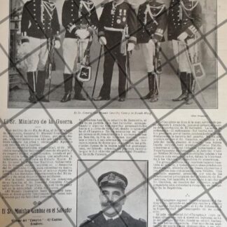 AFICHE ANTIGUO GRAL MANUEL GOZALEZ COSIO Y ESTADO MAYOR