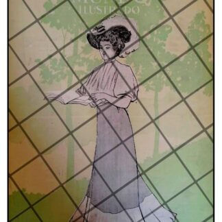 PORTADA ANTIGUA ORIGINAL 1907 DAMA PORFIRIANA