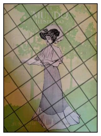 PORTADA ANTIGUA ORIGINAL 1907 DAMA PORFIRIANA
