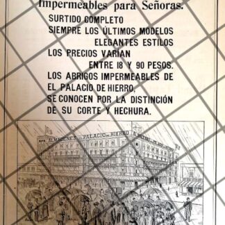 CARTEL PUBLICITARIO ANTIGUO EL PALACIO DE HIERRO 1907 -78