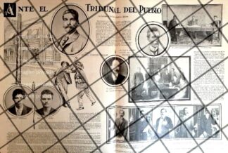 AFICHE ANTIGUO 1907 JUICIO EL CASO MANUEL LISANDRO BARILLAS